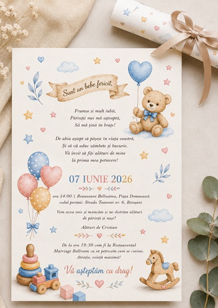 Invitatii de botez personalizate - InvitatiiBotez 03