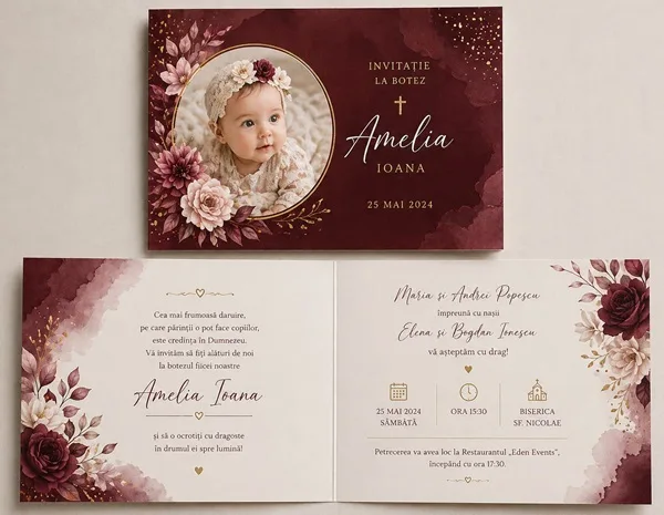 Invitatii de botez personalizate - InvitatiiBotez 09
