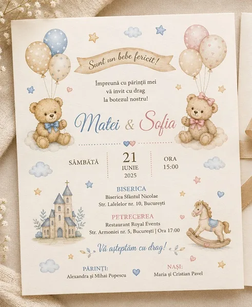 Invitatii de botez personalizate - InvitatiiBotez 10