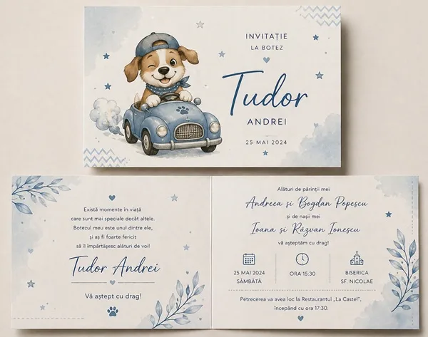 Invitatii de botez personalizate - InvitatiiBotez 12