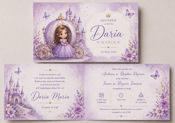 Invitatii de botez personalizate - InvitatiiBotez 212