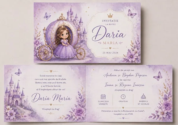 Invitatii de botez personalizate - InvitatiiBotez 212
