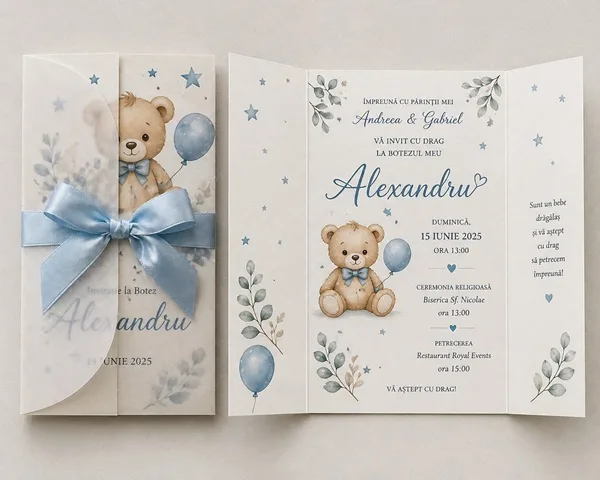 Invitatii de botez personalizate - InvitatiiBotez 24