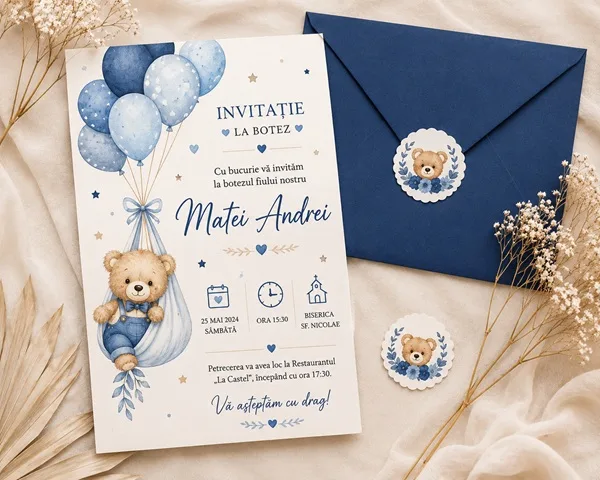 Invitatii de botez personalizate - InvitatiiBotez 26