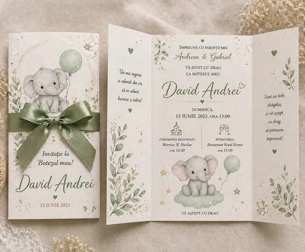 Invitatii de botez personalizate - InvitatiiBotez 311