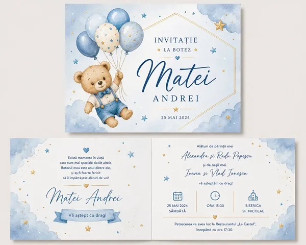 Invitatii de botez personalizate - InvitatiiBotez 312