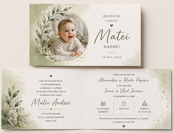 Invitatii de botez personalizate - InvitatiiBotez 32