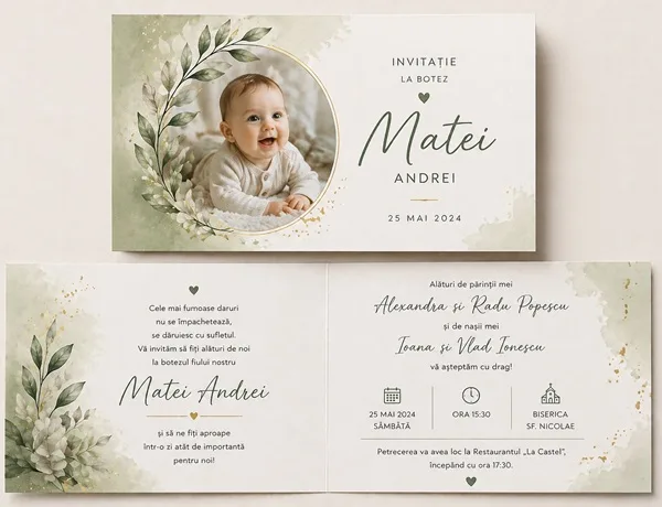 Invitatii de botez personalizate - InvitatiiBotez 32