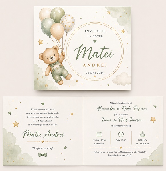 Invitatii de botez personalizate - InvitatiiBotez 35