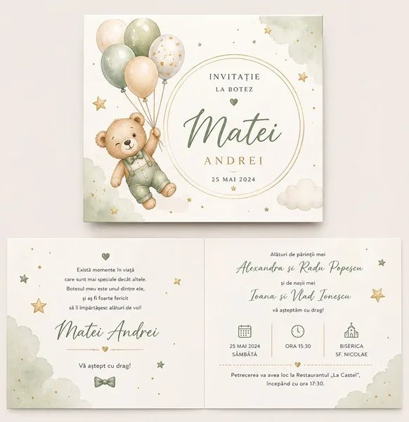 Invitatii de botez personalizate - InvitatiiBotez 35