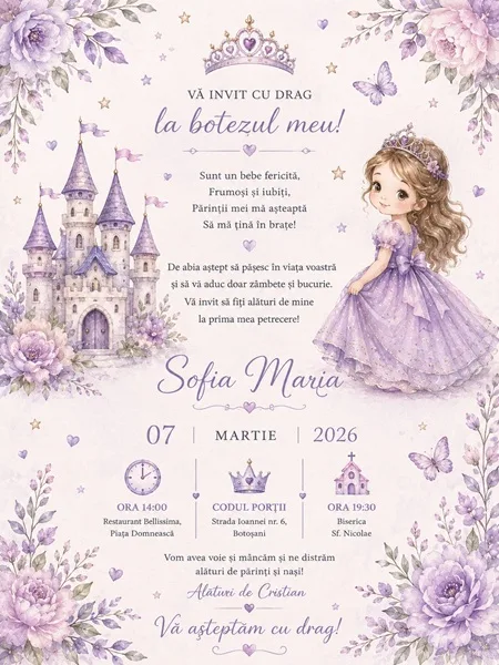 Invitatii de botez personalizate - InvitatiiBotez 37