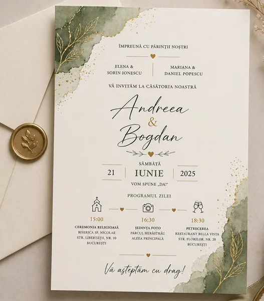 Invitatii de nunta personalizate - InvitatiiNunta 210