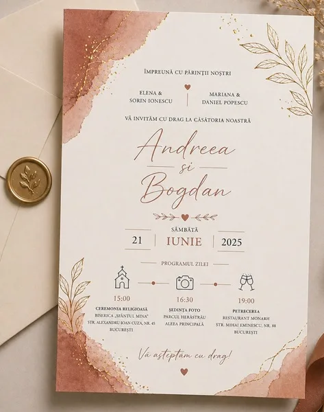 Invitatii de nunta personalizate - InvitatiiNunta 211