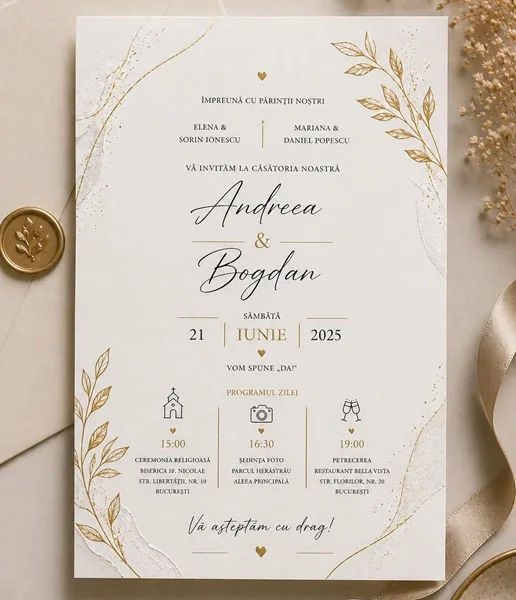 Invitatii de nunta personalizate - InvitatiiNunta 310