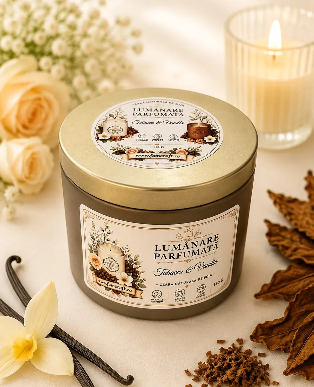 Lumânare mini pentru mărturii - lumânare parfumată handmade FAM Craft