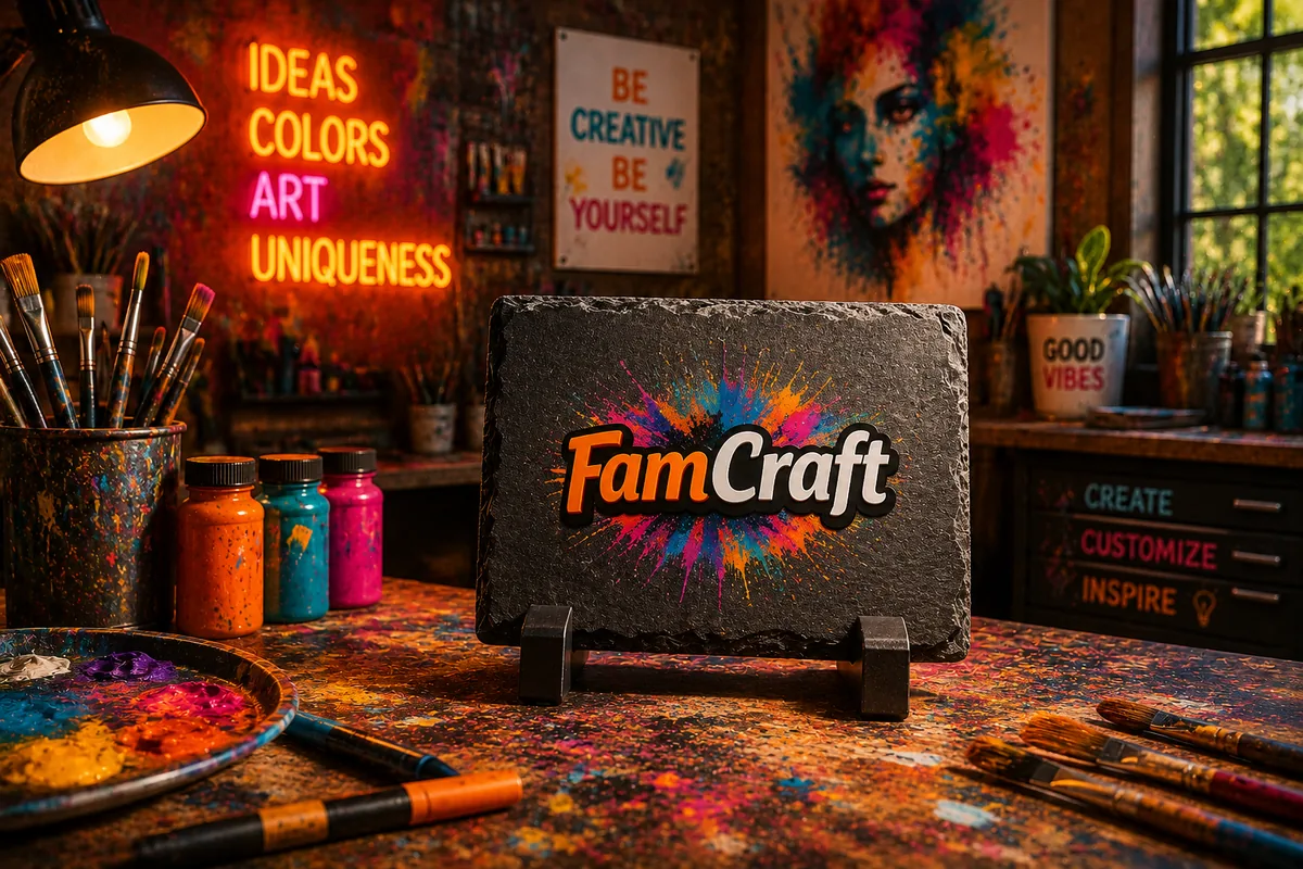 Laborator creativ pentru placi de ardezie personalizate Fam Craft