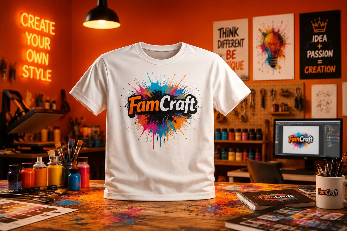 Laborator creativ pentru tricouri personalizate Fam Craft